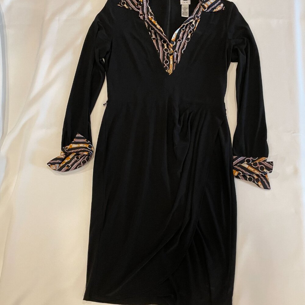 Cache elegant black and print dress - Picture 5 of 12